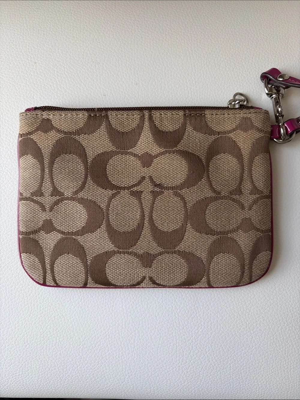 Coach wristlet brown